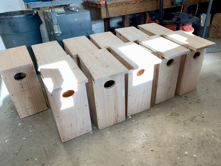 Completed duck boxes—all ready to go!
